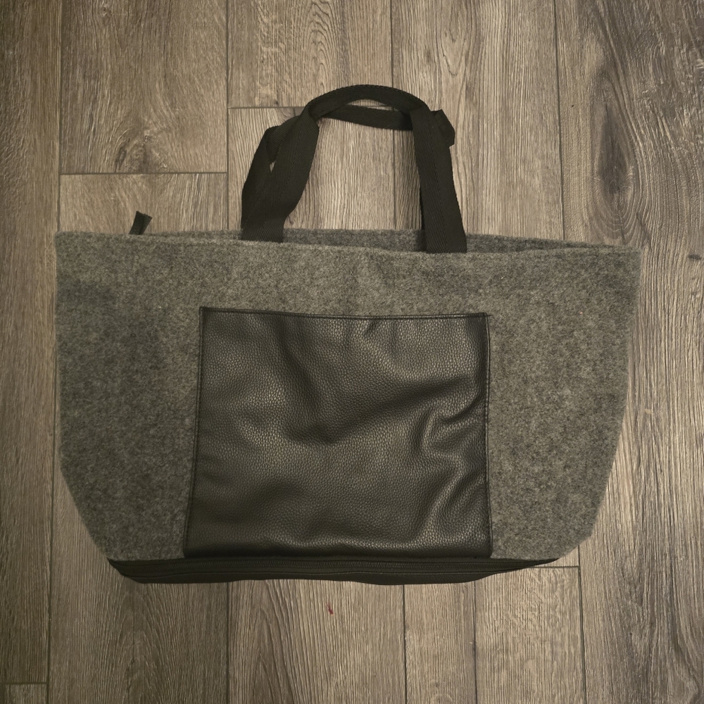 FREE w/ Purchase Gray and Black Tote Bag